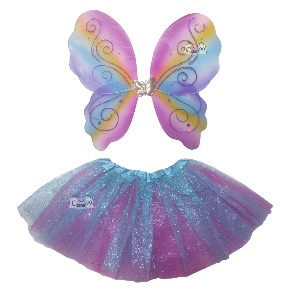 Disfraz De Mariposa Hada Morada Niñas